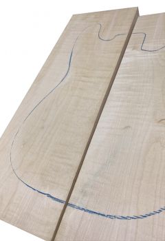 Body Sycamore / Maple, AA curly, 2-pcs., FSC®100%